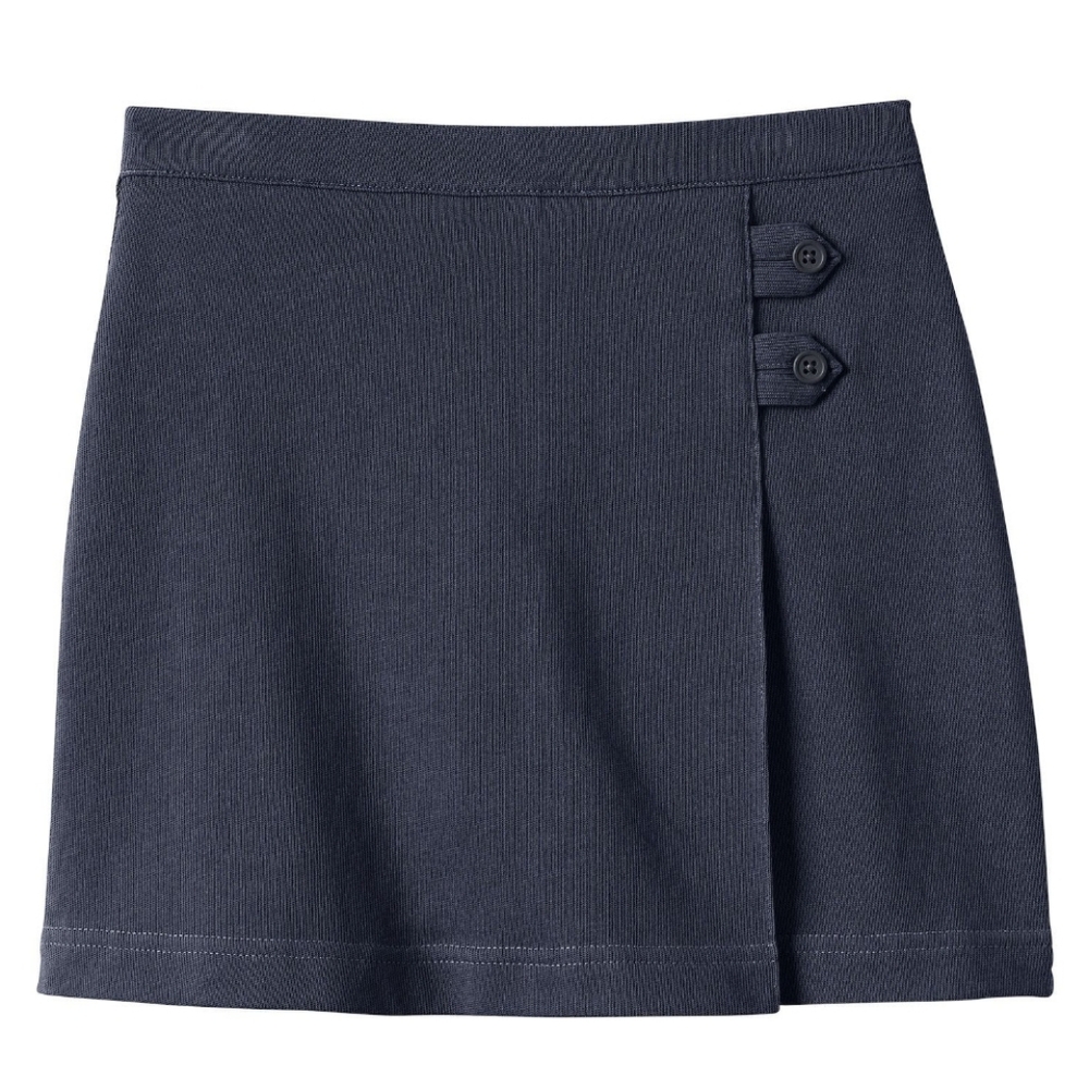 LANDS' END Navy School Uniform Girls Knit Skort Above the Knee 16 Plus EUC